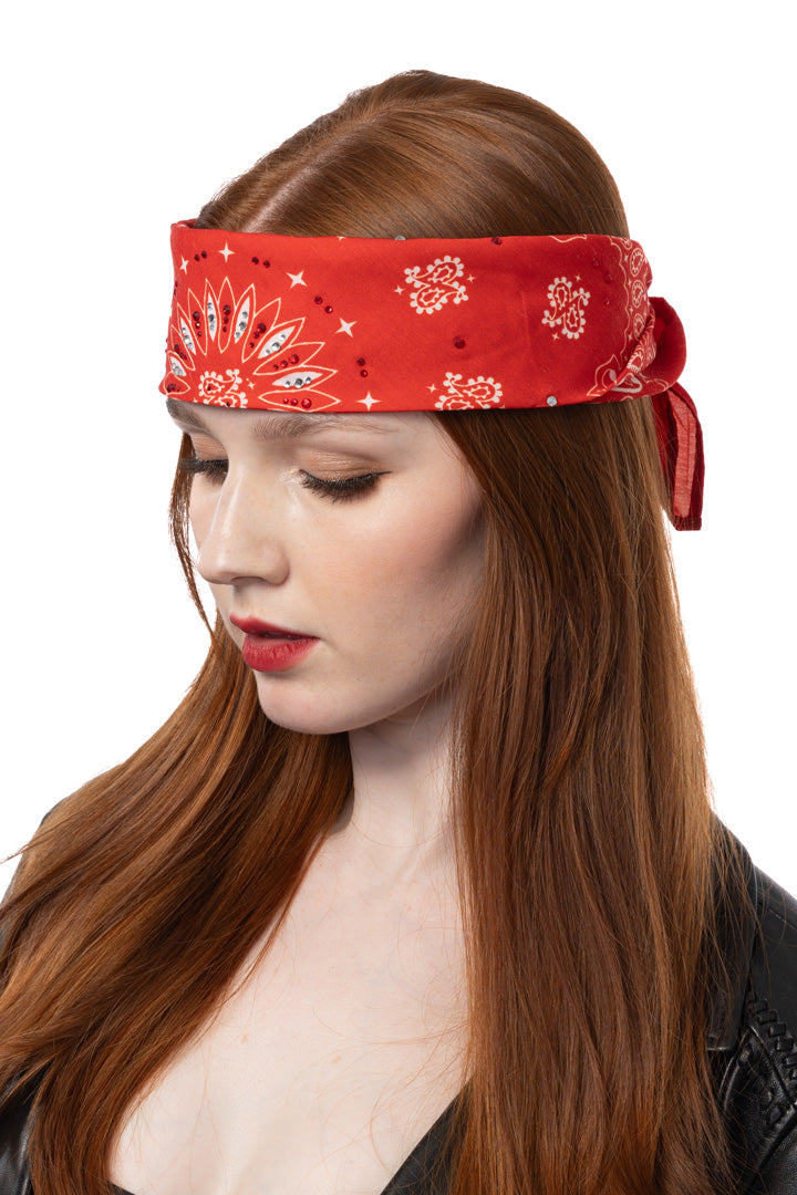 Red Paisley w/Gems 22