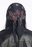 Orange Paisley w/Gems Soaker Full-Head Wrap