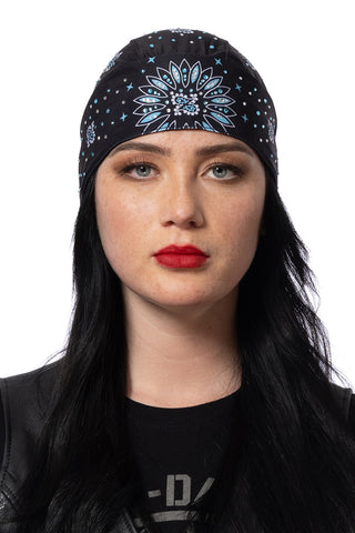 Teal Paisley w/Gems Soaker Full-Head Wrap
