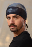 Skull w/Wings Soaker Full-Head Wrap