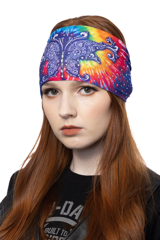 Tie-Dye Paisley Butterfly w/Gems EZ Bandz Soaker