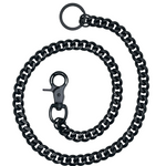 28" Matte Stainless Steel Wallet Chain