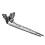 1" Black Bling Butterfly Jaw Clip Pack of 2