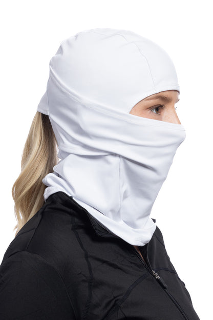 Solid White Multi-Functional Balaclava Light Weight