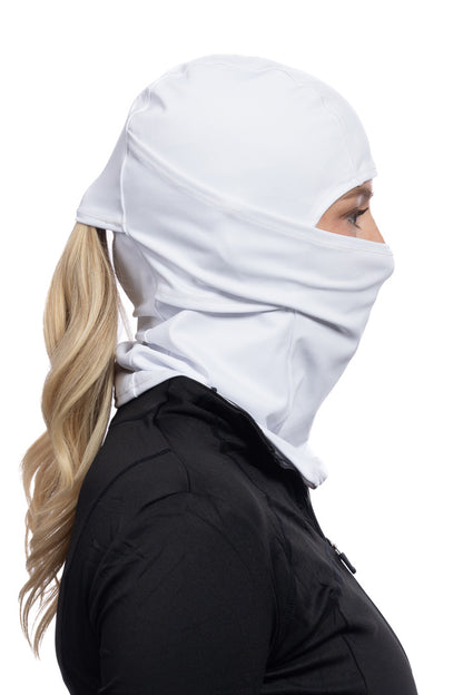 Solid White Multi-Functional Balaclava Light Weight