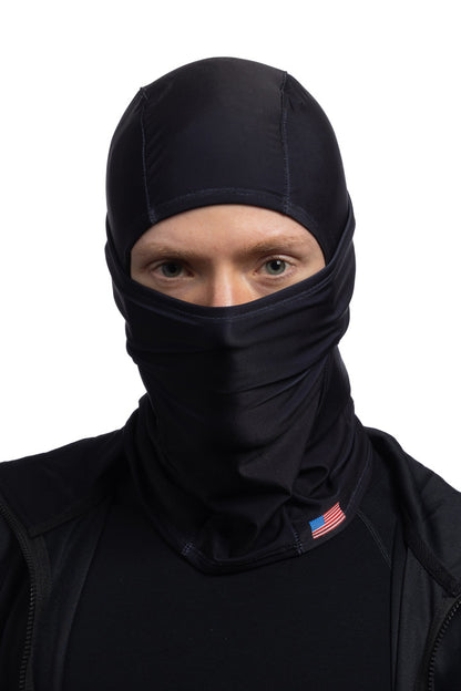 Black with USA Flag Multi-Functional Balaclava Winter Weight