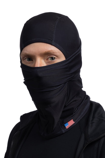 Black with USA Flag Multi-Functional Balaclava Winter Weight