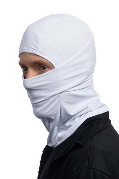Solid White Multi-Functional Balaclava Winter Weight