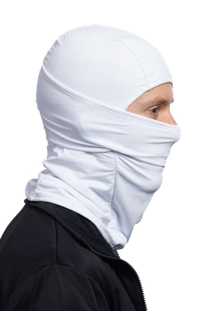 Solid White Multi-Functional Balaclava Winter Weight