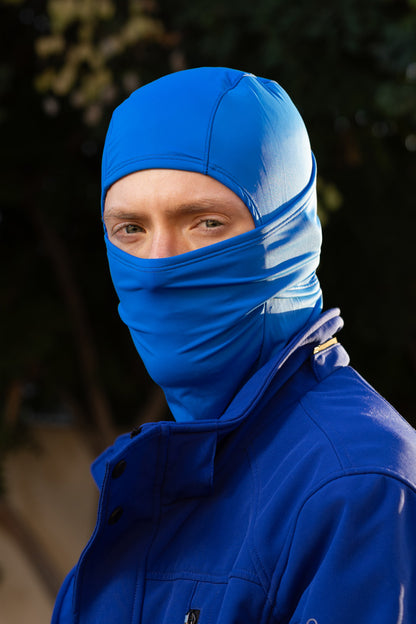 Solid Blue Multi-Functional Balaclava Winter Weight