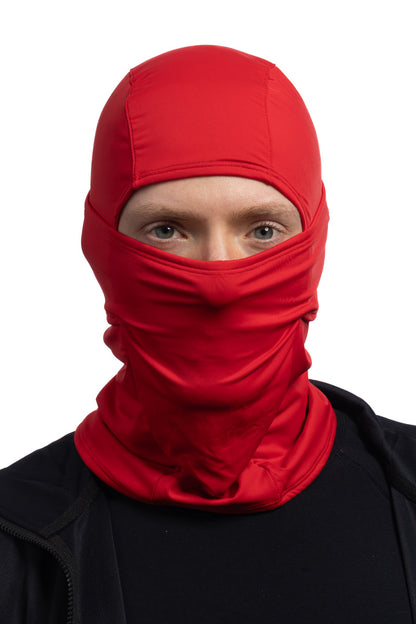 Solid Red Multi-Functional Balaclava Winter Weight