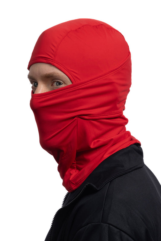 Solid Red Multi-Functional Balaclava Winter Weight