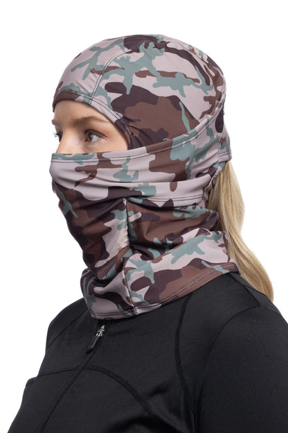 Brown Camo Multi-Functional Balaclava Winter Weight