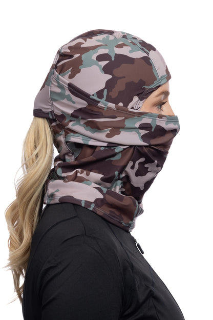 Brown Camo Multi-Functional Balaclava Winter Weight