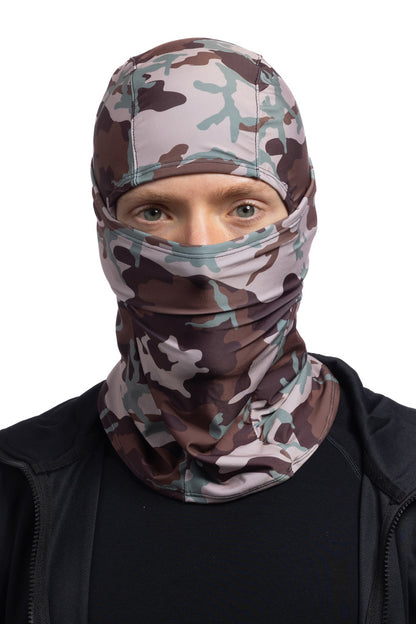 Brown Camo Multi-Functional Balaclava Winter Weight