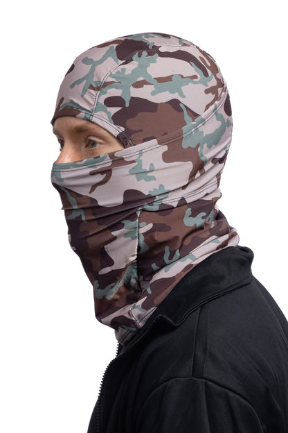 Brown Camo Multi-Functional Balaclava Winter Weight