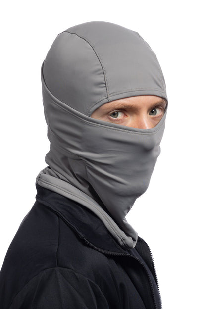 Solid Gray Multi-Functional Balaclava Winter Weight