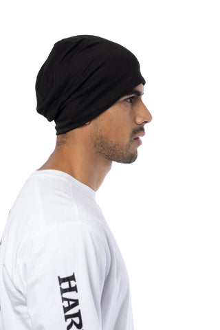 Solid Black Beanies Winter Weight