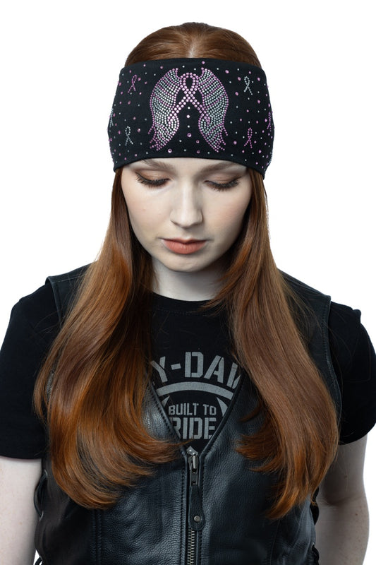 Bling Pink Ribbon w/Wings EZ Bandz