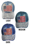 Bling USA Flag Denim Cap