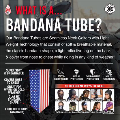 Black Paisley Bandana Tube