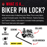 Biker Pin Locks - 12 Pack