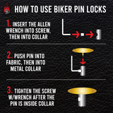 Biker Pin Locks - 12 Pack