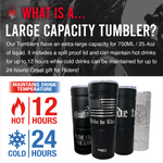 Stainless Steel Tumbler Black LIVE TO RIDE (25.4 oz/750 ML)