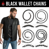 28" Matte Stainless Steel Herringbone Wallet Chain