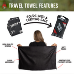 B&W American Flag Travel Towel