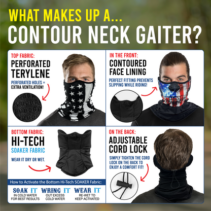 Solid Black Contour Neck Gaiter