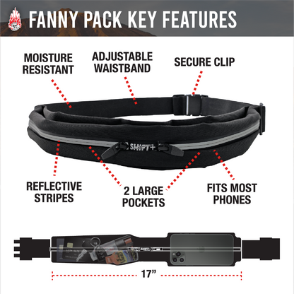 Hi Vis w/Light Reflective Ez Fanny Pack