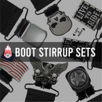 Solid Matte Black Boot Stirrup Set