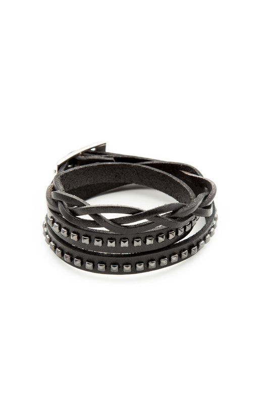 Black - Bracelet - Celtic Triple Wrap Bracelet - 1