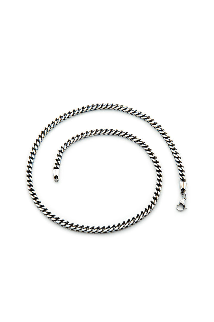  - Necklace - Antique Silver Box Square Necklace - 4