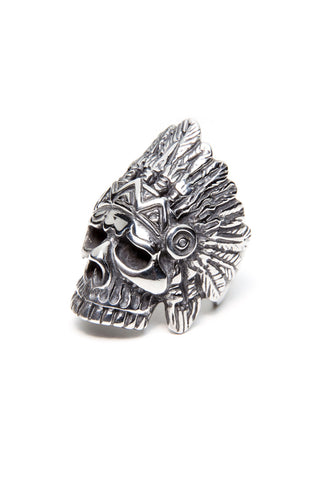  - Stainless Steel Ring - Skull Feathers Ring - 1