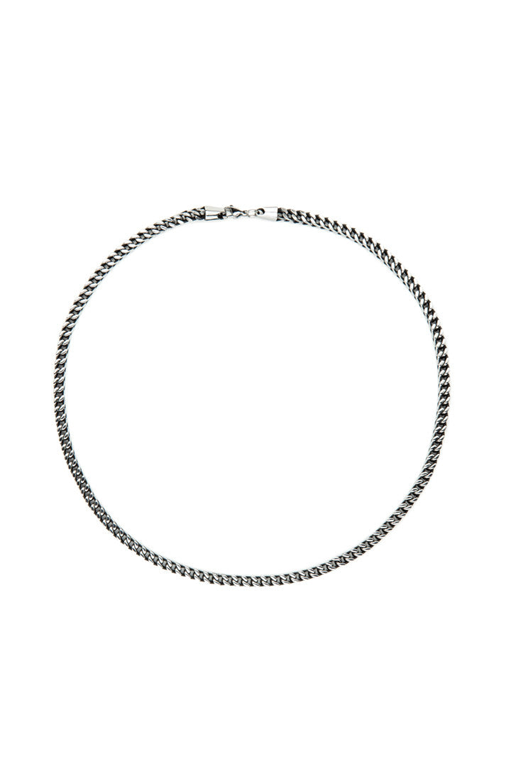  - Necklace - Antique Silver Box Square Necklace - 1