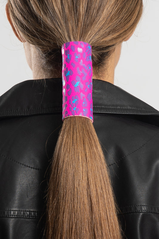 4" Neoprene Fuchsia w/Cheetah Print - Original Hair Glove®