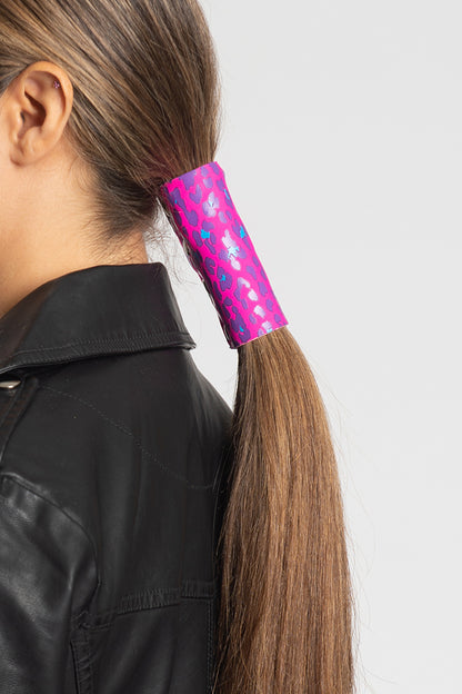 4" Neoprene Fuchsia w/Cheetah Print - Original Hair Glove®