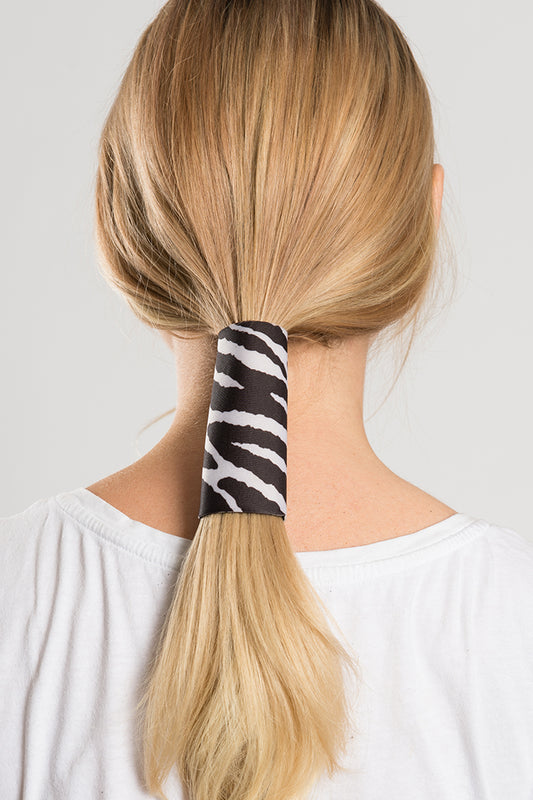 4" Neoprene White Zebra Print - Original Hair Glove®