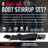 Solid Matte Black Boot Stirrup Set