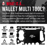 Solid Black Stainless Steel Wallet Tool