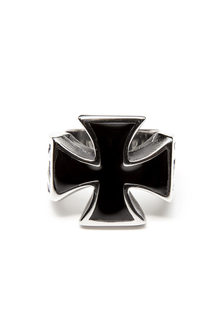  - Stainless Steel Ring - Iron Cross with Bolts Ring - 2
