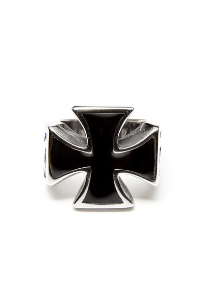  - Stainless Steel Ring - Iron Cross with Bolts Ring - 2