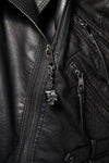  - Jacket Zipper Pull - Chrome Skull Head Zipper Pull - 2