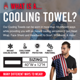 Classic American Flag Cooling Towel-(40"x12")