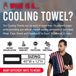 Plain Black Flag Cooling Towel-(40"x12")