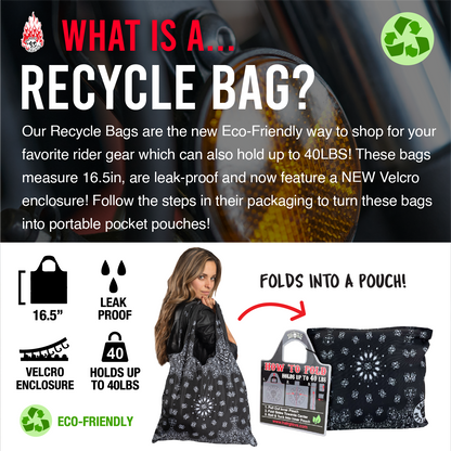 Asian Tattoo Skulls Recycle Bag
