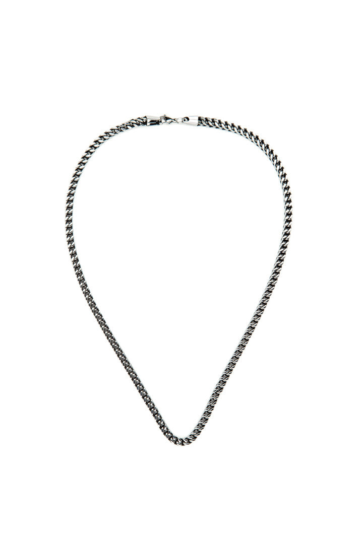  - Necklace - Antique Silver Box Square Necklace - 3