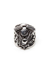  - Stainless Steel Ring - Raised Celtic V-Twin Engine Ring - 2